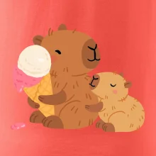 Kapybara se zmrzlinou