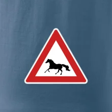 Dopravní značka - Pozor kůň běžící