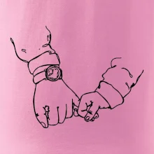 Táta a syn ruce obrys