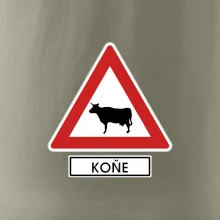 Dopravní značka - Pozor koně / kráva