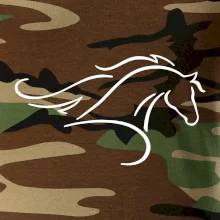 Kůň - bežící silueta hlavy