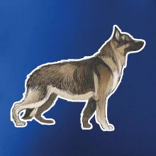 Německý ovčák - hnědý kreslený