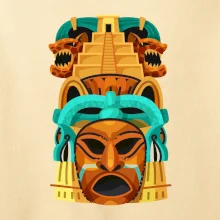 Mayové maska s pyramidou