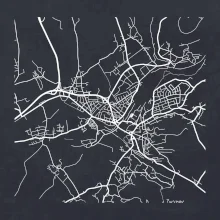 Mapy měst černobílé Turnov