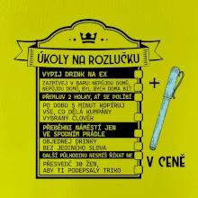 Vintage nápis Triko na rozlučku s úkoly pro ženicha