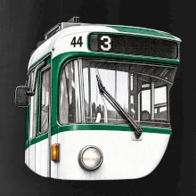 Detail čela T3R SLF tečkovaná perokresba