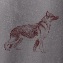 Německý ovčák -  kreslený skica