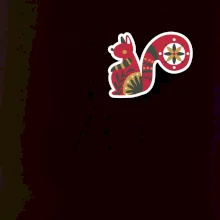 Folklor na prsu veverka