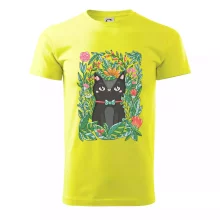 Kočka s květy malovaná