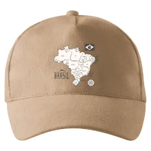 Brazílie mapa s názvy regionů