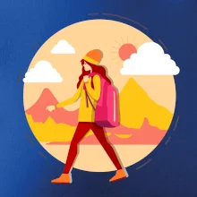 Barevný párový motiv na hory