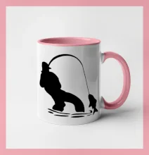 Rybář tahající rybu