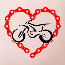 Moto srdce řetěz - enduro