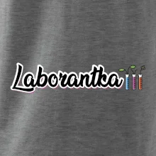 Laborantka a zkumavky Laborantka a zkumavky