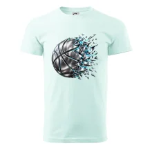 Kovový basketbalový míč s elektrickými střepy