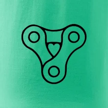 Cyklo srdce řetěz trojúhelník