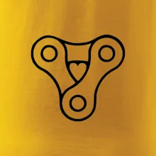 Cyklo srdce řetěz trojúhelník