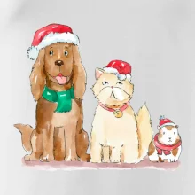 Veselé vánoce - pes, křeček a kočka