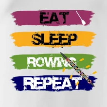 Eat sleep rowing repeat barevné