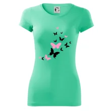 Motýli růžovo černí