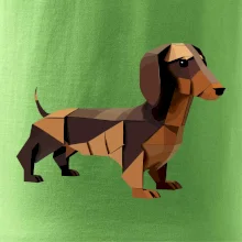 Jezevčík - slepený z papíru