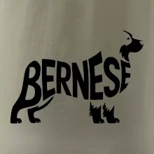 Bernese Mountain Dog nápis v těle