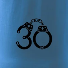 Narozeninové tričko pro policajta - pouta 30