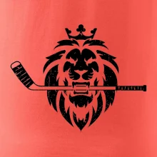 Lev s hokejkou v tlamě