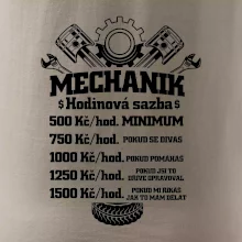 Mechanik - hodinová sazba