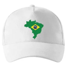 Brazílie vlajka v mapě