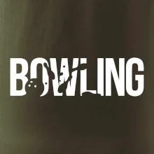 Bowling nápis kuželky