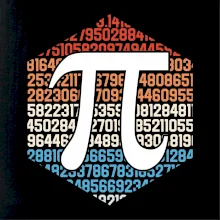 Pí s barevným pozadím