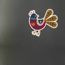 Folklor na prsu slepice