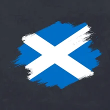 Skotská vlajka kreslená štetcem