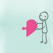 Párová trička puzzle postavička