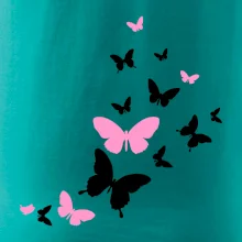 Motýli růžovo černí