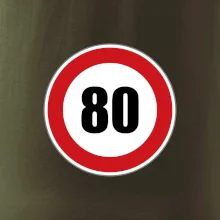 Dopravní značka - omezení rychlosti 80