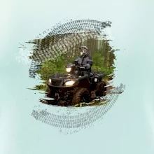 ATV čtyřkolka v lese