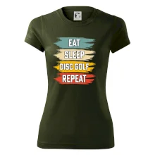 Disc Golf eat sleep barevné