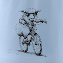 Ovce s brýlemi na kole