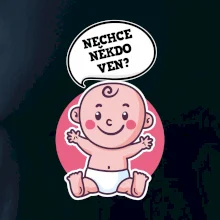 Nechce někdo ven - Triko pro porodní asistentku