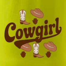 Cowgirl nápis a oblečení