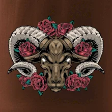 Hlava berana s růžemi