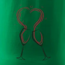 Víno je láska - srdíčka