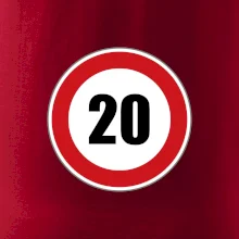Dopravní značka - omezení rychlosti 20