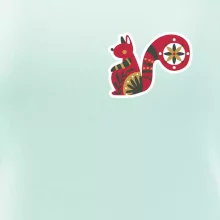 Folklor na prsu veverka