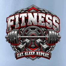 Fitness činka a závaží eat sleep repeat