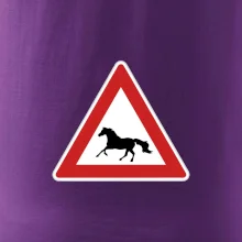 Dopravní značka - Pozor kůň běžící