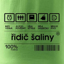 Čárový kód - řidič šaliny
