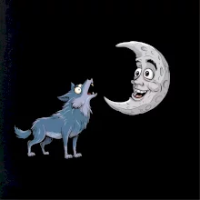 Parové triko - Vlk a měsíc